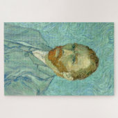 Vincent Van Gogh selbst Portrait Blue Background Puzzle (Horizontal)