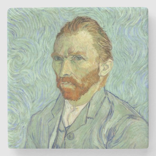 Vincent Van Gogh selbst Portrait Fine Art Malerei Steinuntersetzer (Vorderseite)