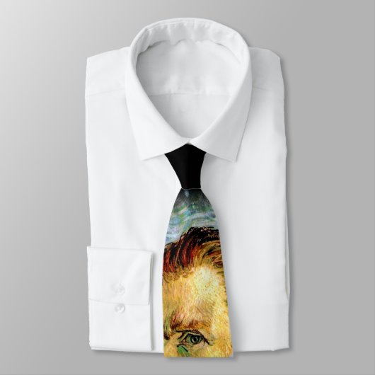Vincent Van Gogh selbst Portrait mit Maske Spoof Krawatte (Gebunden)