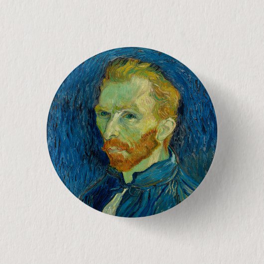 Vincent Van Gogh selbst Portrait mit Palette Art Button (Vorderseite)