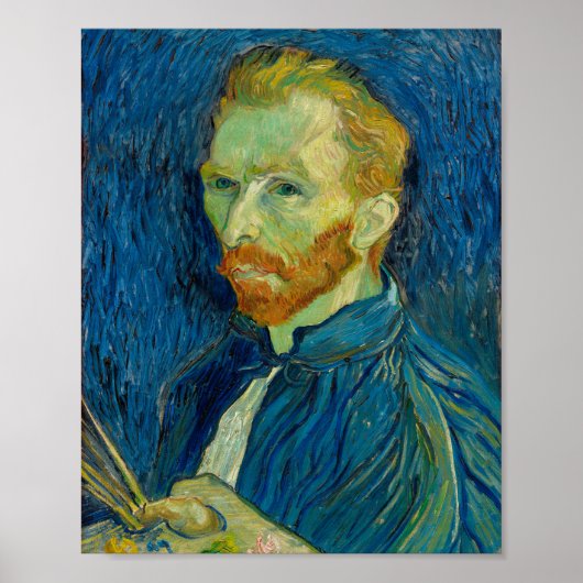 Vincent Van Gogh selbst Portrait mit Palette Art Poster (Vorne)