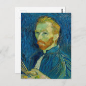 Vincent Van Gogh selbst Portrait mit Palette Art Postkarte (Vorne/Hinten)