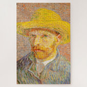Vincent Van Gogh selbst Portrait mit Strohhut Art Puzzle (Vertikal)