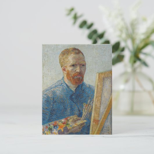 Vincent Van Gogh - Selbstportrait als Maler Dankeskarte (Stehend Vorderseite)