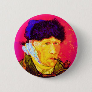 Vincent Van Gogh - Selbstportrait Bandage Pop Art Button