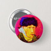 Vincent Van Gogh - Selbstportrait Bandage Pop Art Button (Vorne & Hinten)
