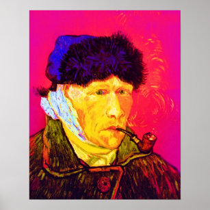Vincent Van Gogh - Selbstportrait Bandage Pop Art Poster