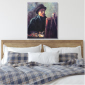 Vincent Van Gogh - Selbstportrait Dunkler Filzhut Leinwanddruck (Insitu (Schlafzimmer))