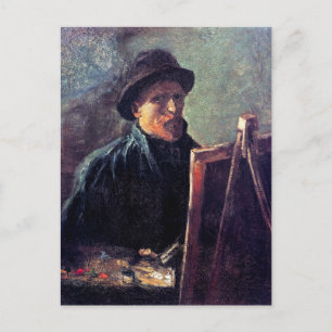 Vincent Van Gogh - Selbstportrait Dunkler Filzhut Postkarte