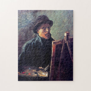 Vincent Van Gogh - Selbstportrait Dunkler Filzhut Puzzle