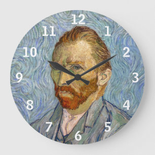 Vincent Van Gogh - Selbstportrait Große Wanduhr