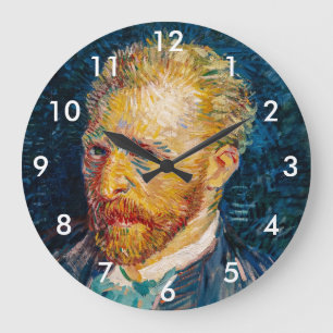 Vincent Van Gogh - Selbstportrait Große Wanduhr