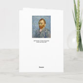 Vincent Van Gogh - Selbstportrait Karte (Rückseite)