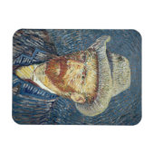 Vincent van Gogh | Selbstportrait mit Filzhut Magnet (Horizontal)