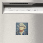 Vincent van Gogh | Selbstportrait mit Filzhut Magnet (In Situ (Geschirrspüler))