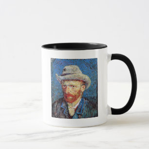 Vincent Van Gogh Selbstportrait mit grauem Filthut Tasse