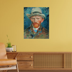 Vincent van Gogh, Selbstportrait mit Hut Poster