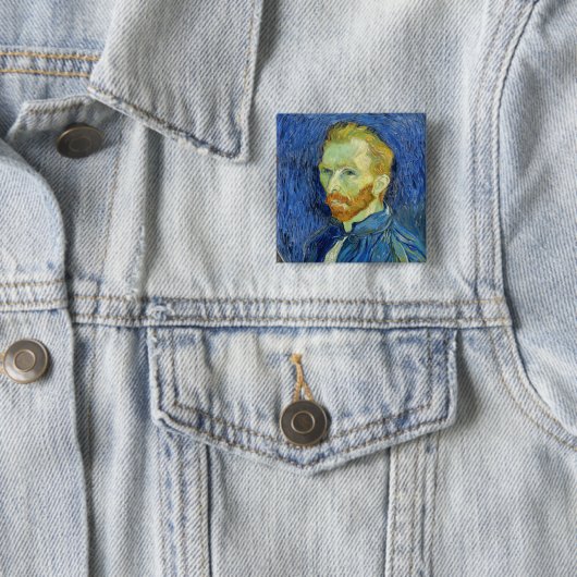 Vincent van Gogh - Selbstportrait mit Palette Button (Beispiel)