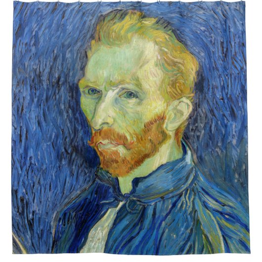 Vincent van Gogh - Selbstportrait mit Palette Duschvorhang (Vorderseite)