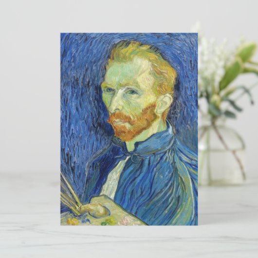 Vincent van Gogh - Selbstportrait mit Palette Einladung (Stehend Vorderseite)