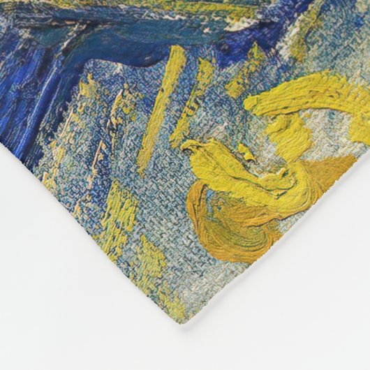 Vincent van Gogh - Selbstportrait mit Palette Fleecedecke (Ecke)