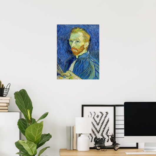 Vincent van Gogh - Selbstportrait mit Palette Poster (Heimbüro)
