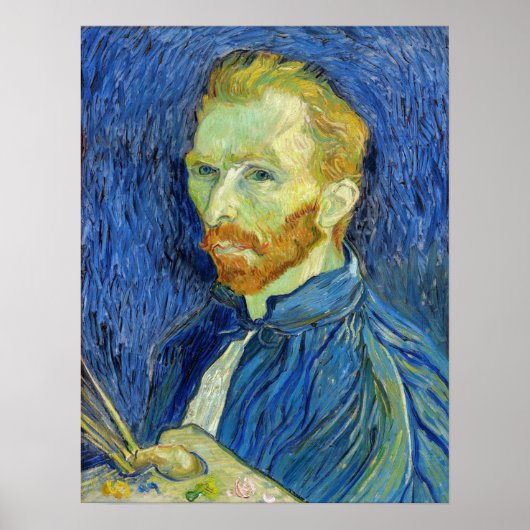 Vincent van Gogh - Selbstportrait mit Palette Poster (Vorne)