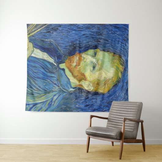 Vincent van Gogh - Selbstportrait mit Palette Wandteppich (Beispiel (Horizontal))