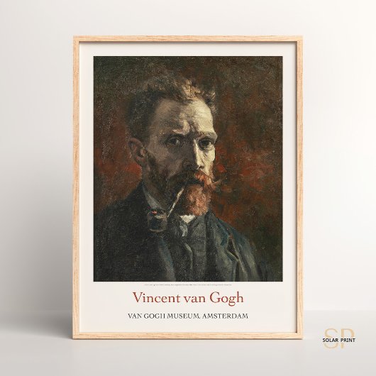 Vincent van Gogh Selbstportrait mit Pipe Art Print Poster