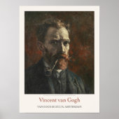 Vincent van Gogh Selbstportrait mit Pipe Art Print Poster (Vorne)
