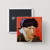 Vincent Van Gogh - Selbstportrait mit verbanntem O Button (Vorne & Hinten)