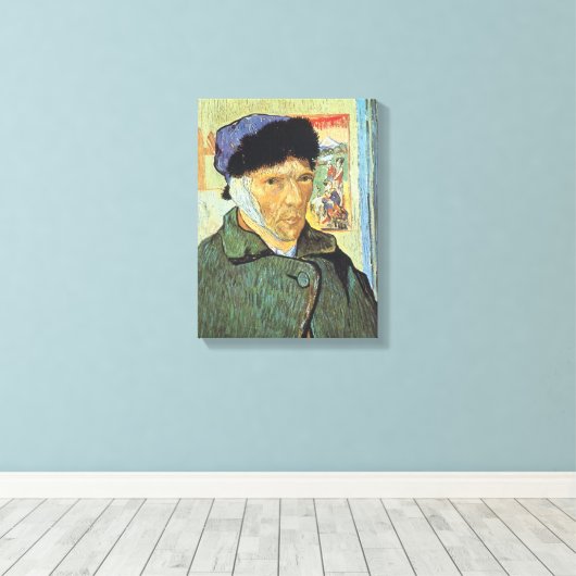 Vincent van Gogh - Selbstportrait mit verbanntem O Leinwanddruck (Insitu (Holzboden))