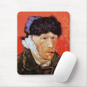 Vincent Van Gogh - Selbstportrait mit verbanntem O Mousepad (Mit Mouse)