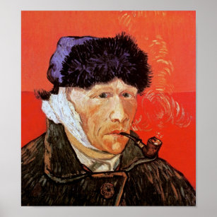 Vincent Van Gogh - Selbstportrait mit verbanntem O Poster