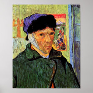 Vincent Van Gogh - Selbstportrait mit verbanntem O Poster