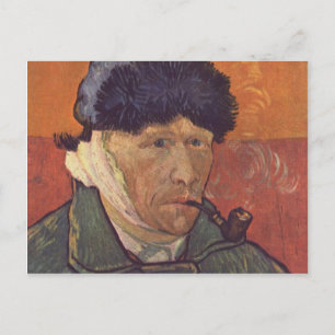 Vincent Van Gogh - Selbstportrait mit verbanntem O Postkarte
