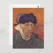 Vincent Van Gogh - Selbstportrait mit verbanntem O Postkarte (Vorne/Hinten)