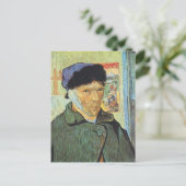 Vincent van Gogh - Selbstportrait mit verbanntem O Postkarte (Stehend Vorderseite)