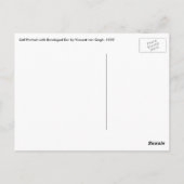 Vincent van Gogh - Selbstportrait mit verbanntem O Postkarte (Rückseite)