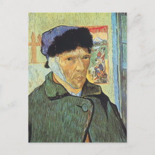Vincent van Gogh - Selbstportrait mit verbanntem O Postkarte
