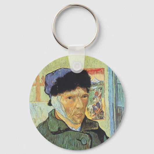 Vincent van Gogh - Selbstportrait mit verbanntem O Schlüsselanhänger (Vorderseite)