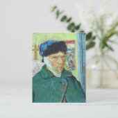 Vincent Van Gogh Selbstportrait mit verbanntem Ohr Postkarte (Stehend Vorderseite)