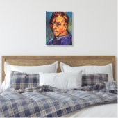 Vincent Van Gogh - Selbstportrait ohne Bart Leinwanddruck (Insitu (Schlafzimmer))