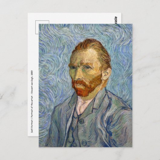 Vincent Van Gogh - Selbstportrait Postkarte (Vorne/Hinten)