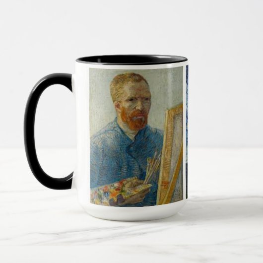 Vincent Van Gogh - Selbstportrait & Starry Night T Tasse (Links)