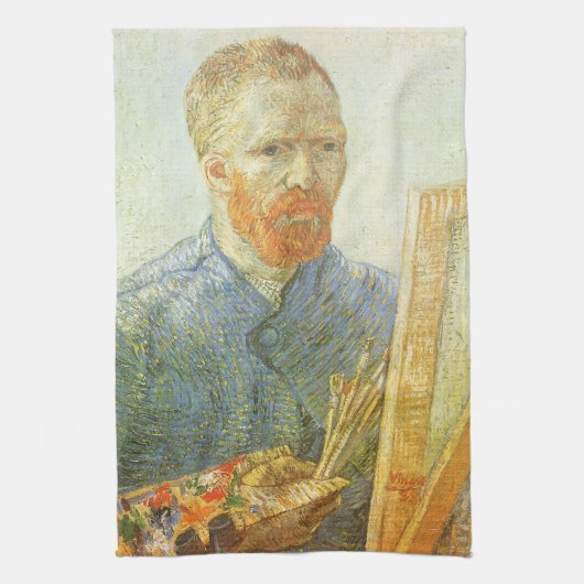 Vincent van Gogh - Selbstportrait vor Easel Geschirrtuch (Vertikal)