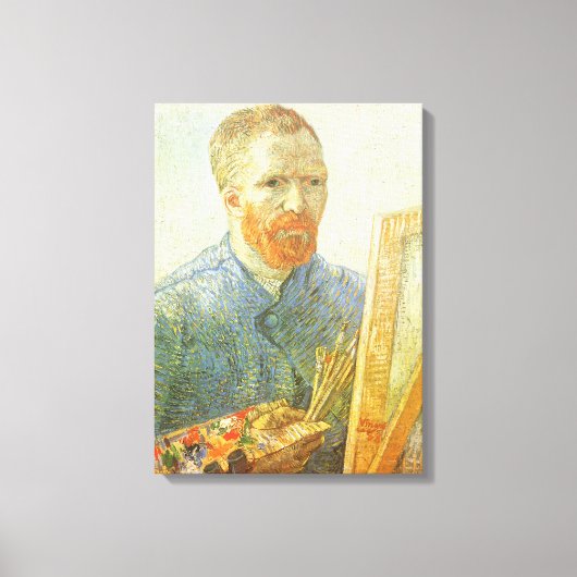 Vincent van Gogh - Selbstportrait vor Easel Leinwanddruck (Vorderseite)