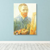 Vincent van Gogh - Selbstportrait vor Easel Leinwanddruck (Insitu (Holzboden))