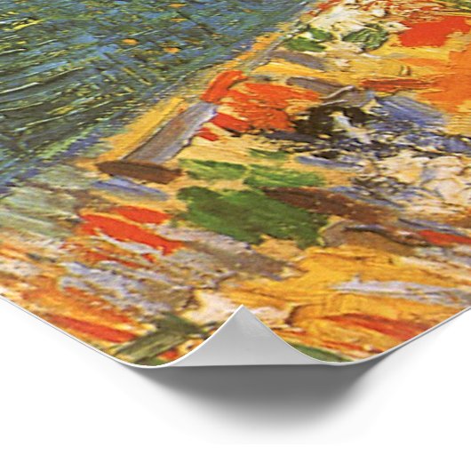 Vincent van Gogh - Selbstportrait vor Easel Poster (Ecke)