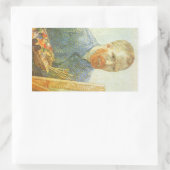 Vincent van Gogh - Selbstportrait vor Easel Rechteckiger Aufkleber (Tasche)